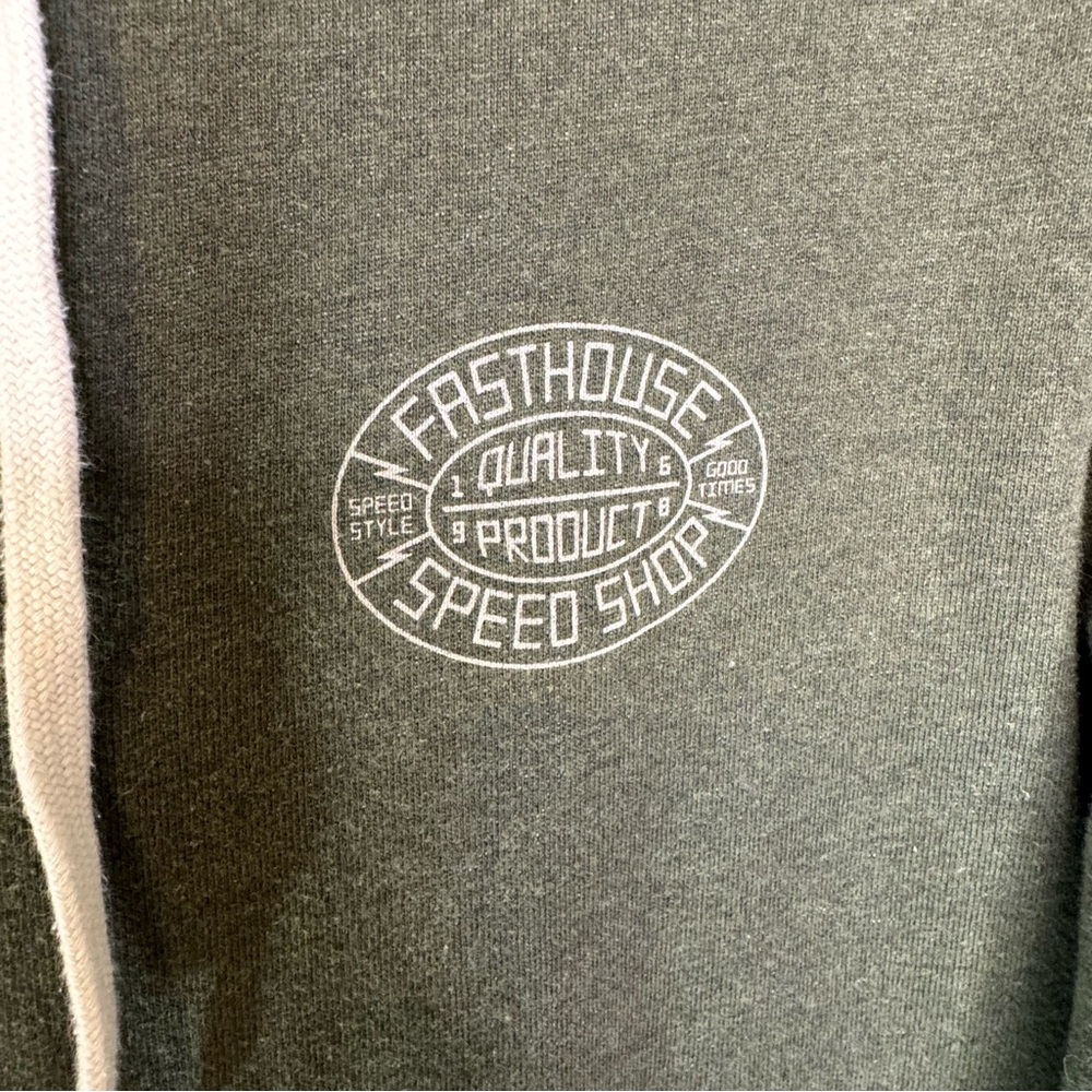 Fasthouse Green Graphic Hoodie Size Men’s Medium - Picture 4 of 8